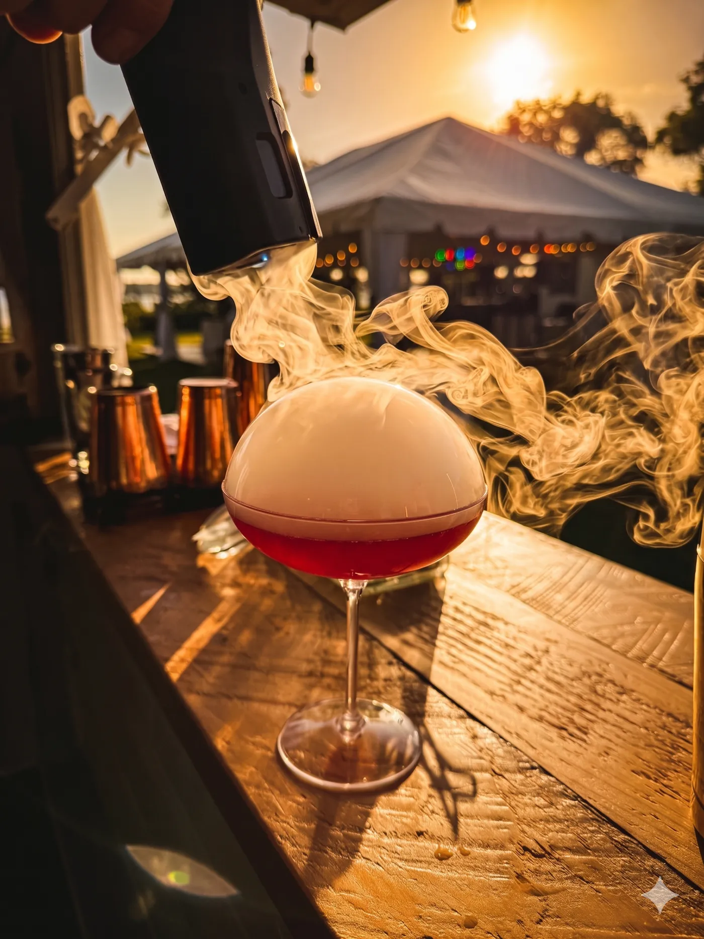 Smoke bubble craft cocktail